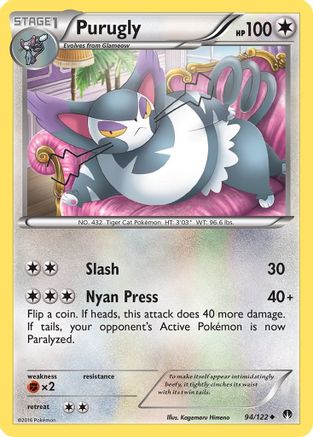 Purugly (94)/122 Uncommon Reverse Holofoil