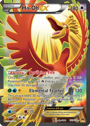 Ho-Oh EX (Full Art) (121)/122 Ultra Rare Holofoil