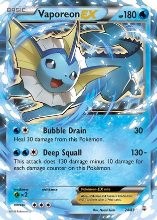 Vaporeon EX (24)/83 Ultra Rare Holofoil