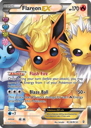 Flareon EX (Full Art) (RC28)/83 Ultra Rare Holofoil