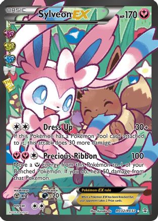 Lightly Played Sylveon EX (Full Art) (RC32)/83 Ultra Rare Holofoil (Cabinet-LP)