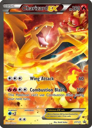 Lightly Played Charizard EX - XY121 (XY121)/211 Promo Holofoil (Cabinet-LP)