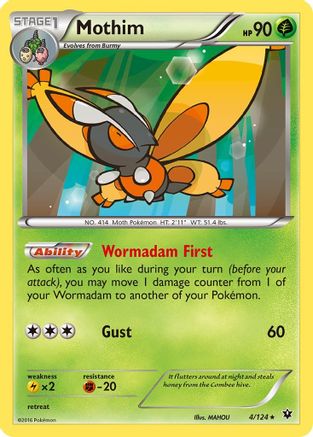 Mothim (4)/124 Rare Reverse Holofoil