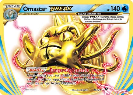Omastar BREAK (19)/124 Rare BREAK Holofoil