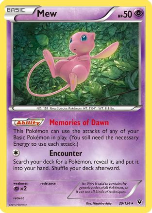Mew (29)/124 Holo Rare Holofoil