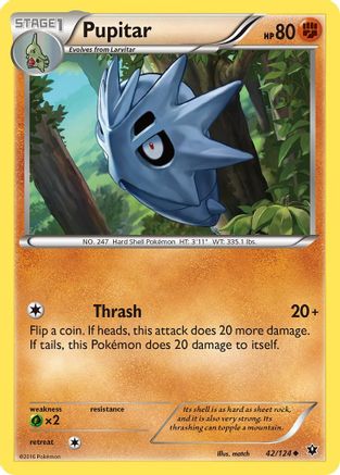 Pupitar (42)/124 Uncommon Reverse Holofoil