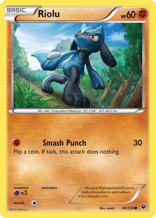 Riolu (46) (46)/124 Common Reverse Holofoil