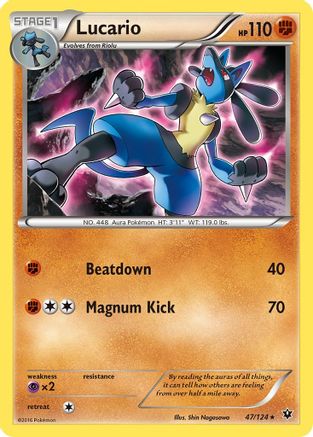 Lucario (47) (47)/124 Rare Reverse Holofoil