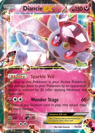 Diancie EX (72)/124 Ultra Rare Holofoil