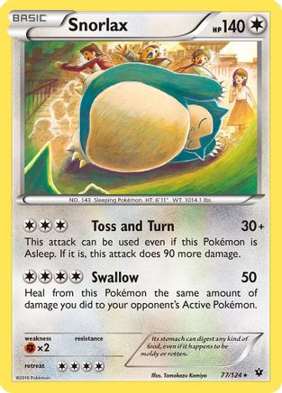 Snorlax (77)/124 Rare Reverse Holofoil
