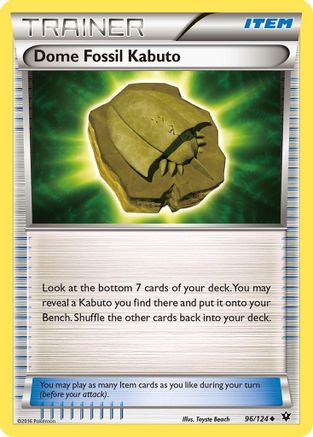 Dome Fossil Kabuto (96)/124 Uncommon Reverse Holofoil
