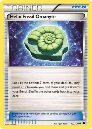 Helix Fossil Omanyte (102)/124 Uncommon