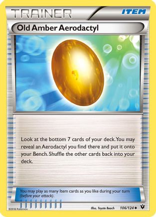 Old Amber Aerodactyl (106)/124 Uncommon Reverse Holofoil