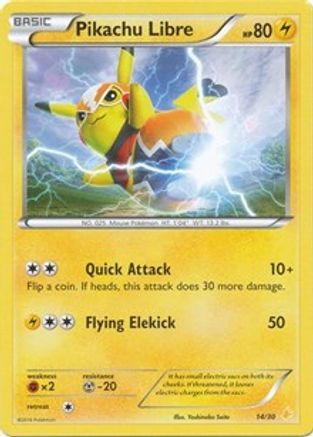 Pikachu Libre (14 - Non-Holo) (14) Common