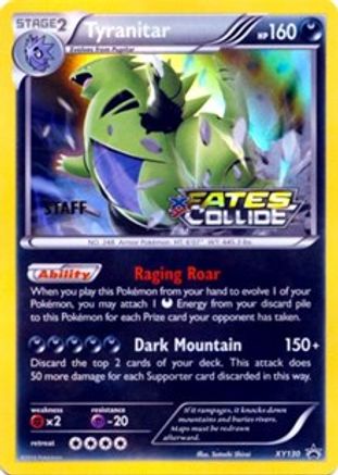 Tyranitar - XY130 (Prerelease) [Staff] (XY130) Promo Holofoil