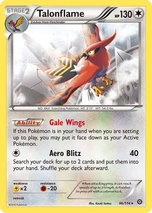 Talonflame (96)/114 Rare Reverse Holofoil