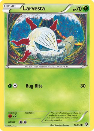 Larvesta (14)/114 Common Reverse Holofoil