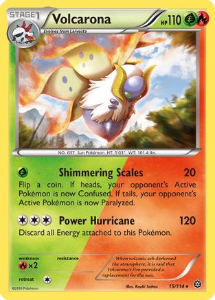 Volcarona (15)/114 Rare Reverse Holofoil