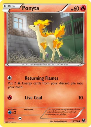 Ponyta (16)/114 Common Reverse Holofoil