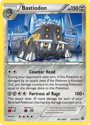 Bastiodon (70)/114 Rare Reverse Holofoil