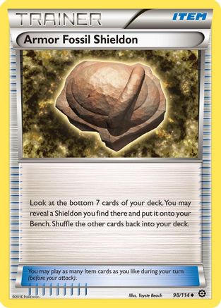 Armor Fossil Shieldon (98)/114 Uncommon Reverse Holofoil
