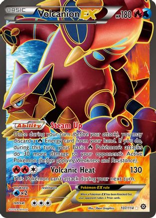 Volcanion EX (Full Art) (107)/114 Ultra Rare Holofoil