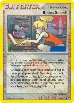 Bebe's Search - 89/111 (League Promo) (89) Promo Reverse Holofoil