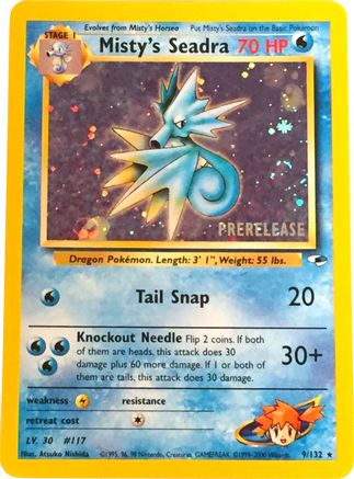 Misty's Seadra (Prerelease) (9) Promo Holofoil