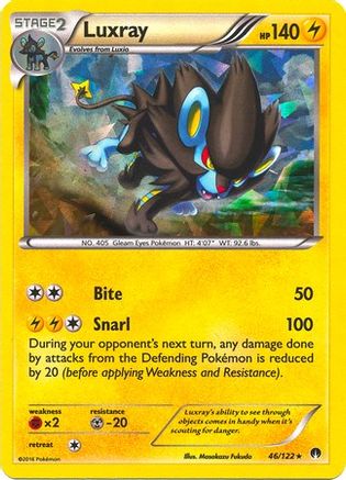 Luxray - 46/122 (Cracked Ice Holo) (46) Holo Rare Holofoil