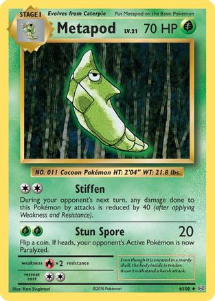 Metapod (4)/108 Uncommon Reverse Holofoil