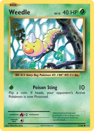 Weedle (5)/108 Common Reverse Holofoil