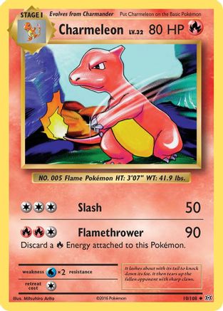 Charmeleon (10)/108 Uncommon Reverse Holofoil