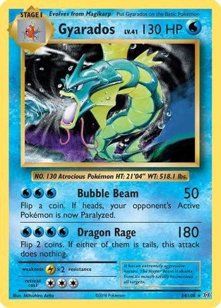 Gyarados (34)/108 Holo Rare Holofoil