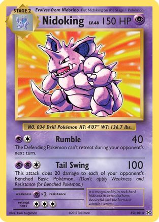 Nidoking (45)/108 Holo Rare Reverse Holofoil