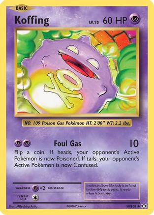 Koffing (50)/108 Uncommon Reverse Holofoil