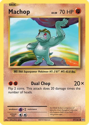 Machop (57)/108 Common Reverse Holofoil