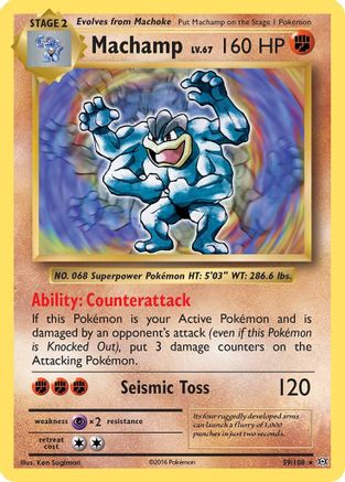 Machamp (59)/108 Holo Rare Reverse Holofoil