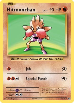 Hitmonchan (62)/108 Holo Rare Holofoil
