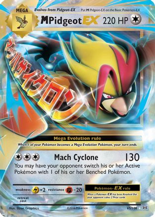 M Pidgeot EX (65)/108 Ultra Rare Holofoil