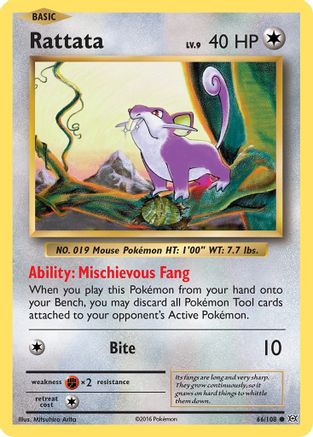 Rattata (66)/108 Common Reverse Holofoil