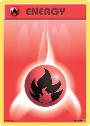 Fire Energy (92)/108 Common Reverse Holofoil