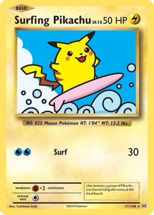 Surfing Pikachu (111)/108 Secret Rare