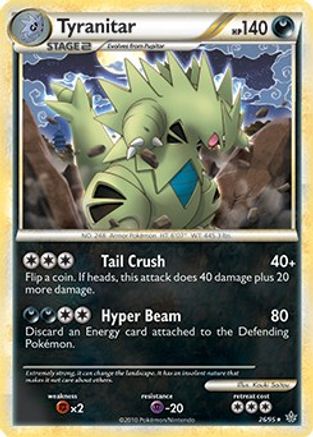 Tyranitar - 26/95 (HGSS Unleashed) (26) Holo Rare Holofoil