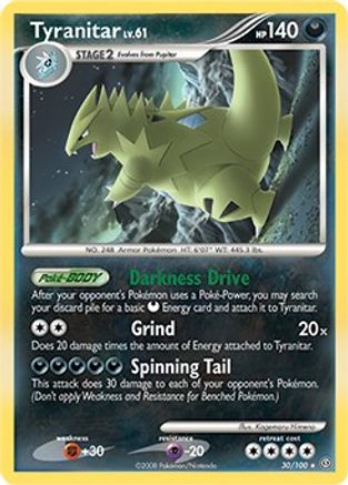 Tyranitar - 30/100 (DP Stormfront) (30) Holo Rare Holofoil