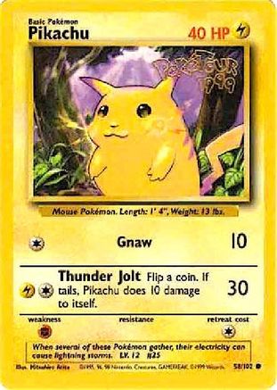 Pikachu - 58/102 (PokeTour 1999) (58) Promo