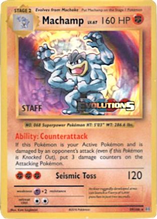 Machamp - 59/108 (Prerelease) [Staff] (59) Promo Holofoil