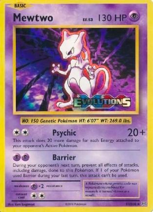 Mewtwo (XY Evolutions Prerelease) (51) Promo Holofoil