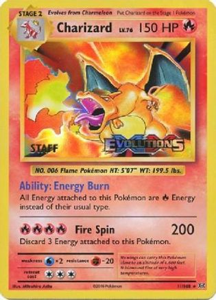 Charizard - 11/108 (Prerelease) Promo Holofoil