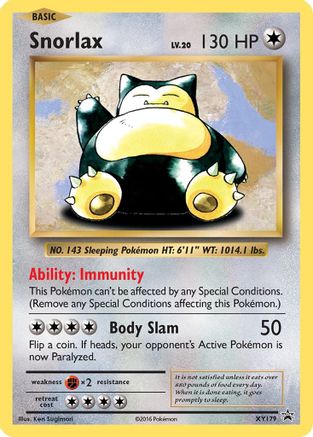 PKM - Snorlax - XY179 (XY179)/211 Promo Holofoil