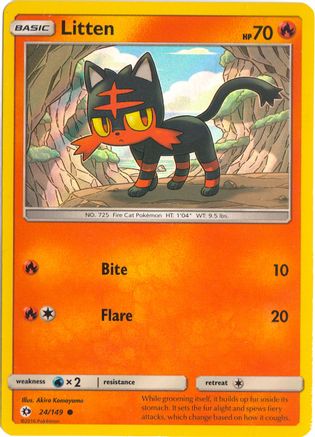 Litten - 24/149 (Water Web Holo) (24) Promo Holofoil